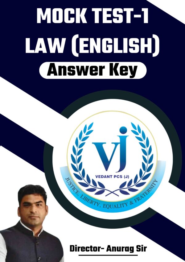 MOCK TEST-1 LAW ENGLISH - ANSWER KEY